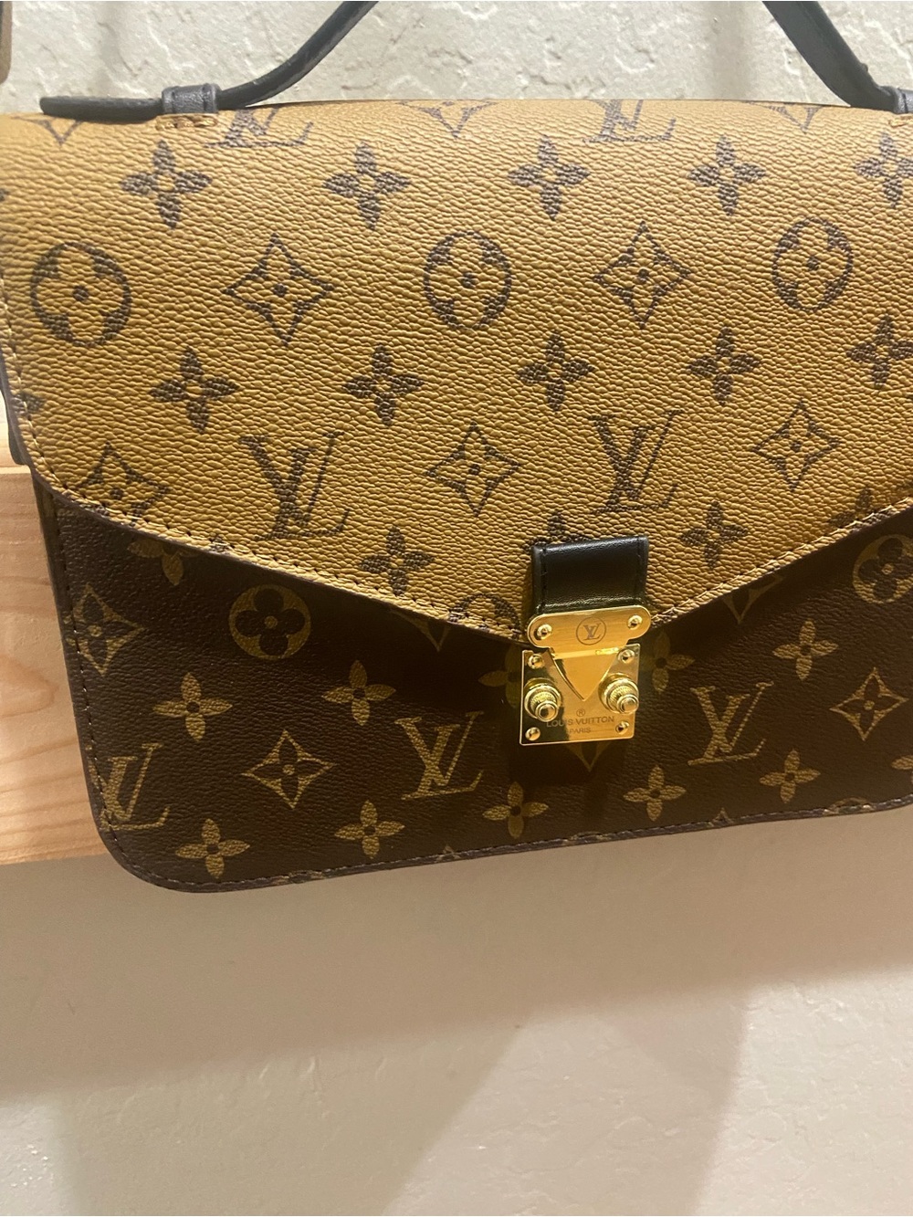 Louis Vuitton Two-Tone Monogram Flap Crossbody in Brown and Tan - Picture 3 of 5